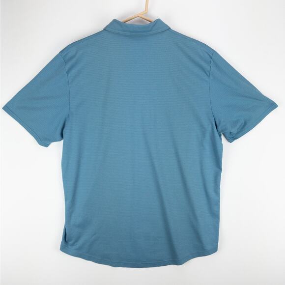 travisMathew Pima Cotton Blend Polo Men's XL Blue Short Sleeve 3-Button Logo - Picture 9 of 10